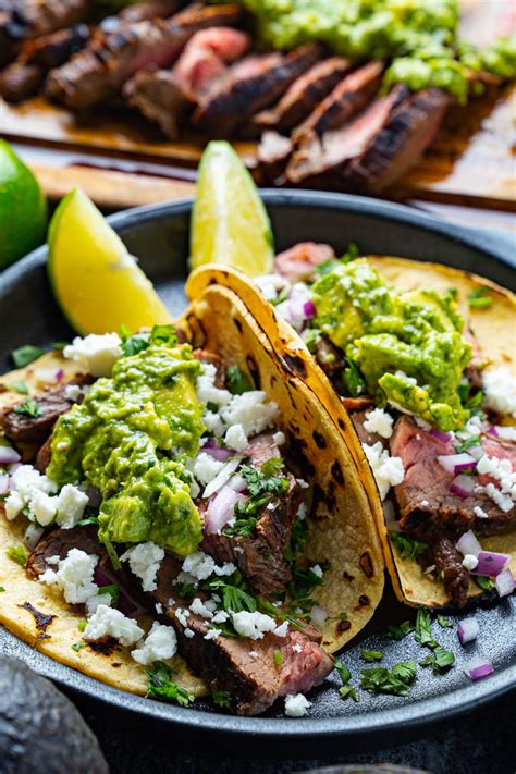 Carne Asada Tacos with Avocado Salsa Verde - Closet Cooking