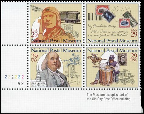 Buy US #2782a - National Postal Museum (1993) 4 x 29¢ | Vista Stamps