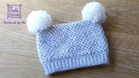 Crochet Easy Square Hat Tutorial With Pompoms For All Sizes, Beginner Friendly - YouTube