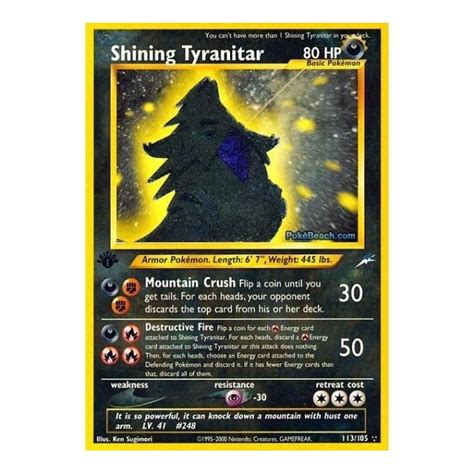 Pokemon Single Card NEO DESTINY (1st Edition) - 113/105 : Shining ...