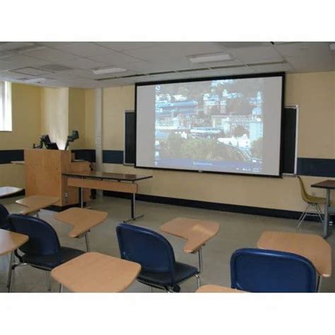 Wall Mount White Classroom Digital Projector Screen, Screen Size: 50 at ...