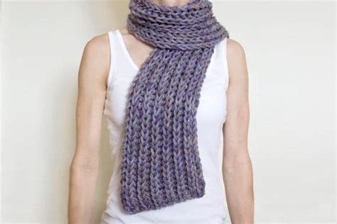 Parker Grande Scarf Knitting PATTERN Super Chunky Reversible Scarf ...