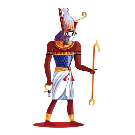 Ancient Egypt sun god Horus cartoon illustration 20597698 Vector Art at Vecteezy