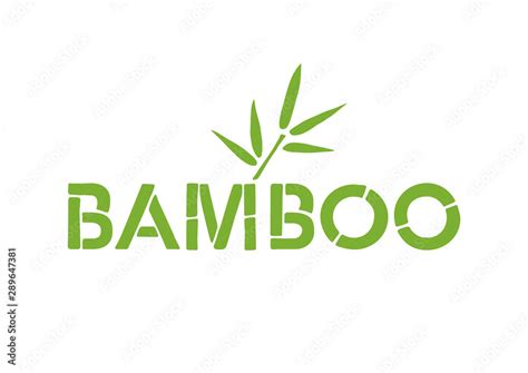 Bamboo Font Icon. Bamboo Text Design. English Vector Logo. vector de ...