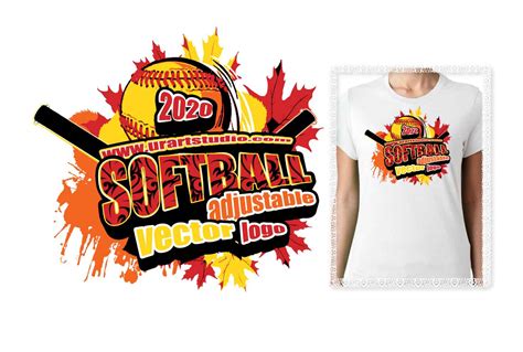 SOFTBALL ADJUSTABLE LOGO DESIGN FOR PRINT 0070 - UrArtStudio