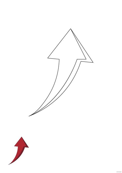 Curved Red Arrow Coloring Page in EPS, PDF, JPG - Download | Template.net