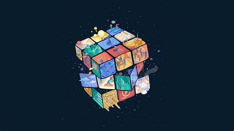 Wallpaper : artwork, digital art, Rubik's Cube 2560x1440 - alecan81 ...