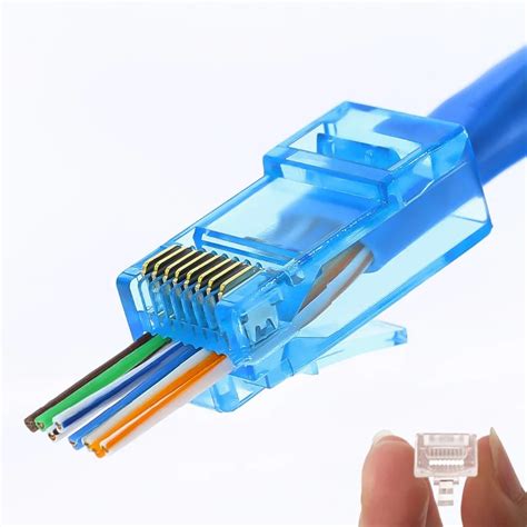 Aliexpress.com : Buy 50/100pcs Rj45 Connector Cat5e Cat6 Connector Network Unshielded 8Pin ...