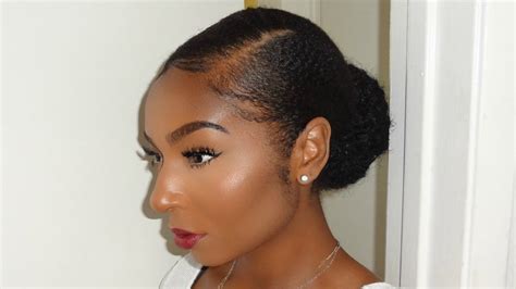 How to| Sleek Bun Tutorial on Short/Medium Natural Hair | JaMexicanBeauty | iamLindaElaine - YouTube