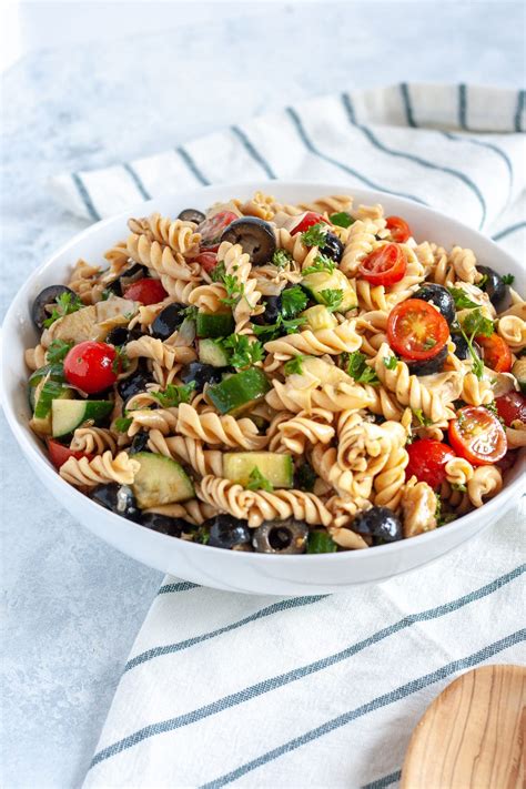 Olive and Artichoke Pasta Salad Recipe - Well Vegan