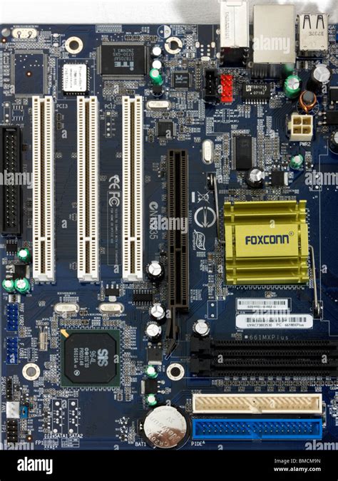 AGP and PCI slots on a motherboard of PC Stock Photo - Alamy