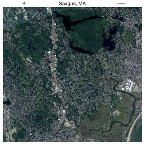 Aerial Photography Map of Saugus, MA Massachusetts