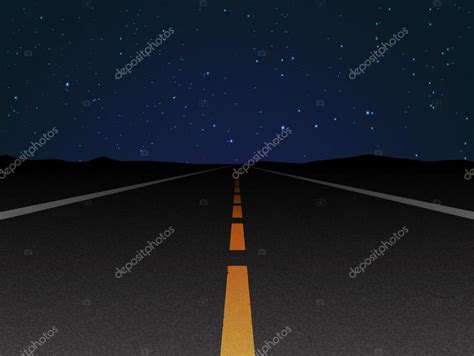 Night road — Stock Vector © annbozshko #36450117