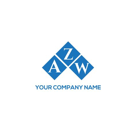 ZAW letter logo design on WHITE background. ZAW creative initials ...