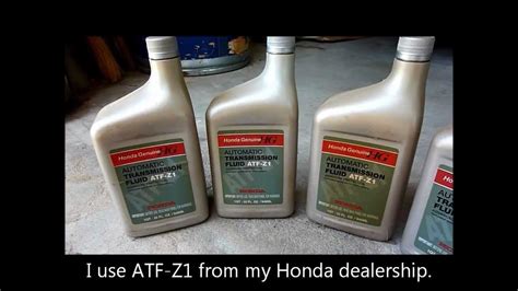 99 Honda Accord Transmission Fluid Type