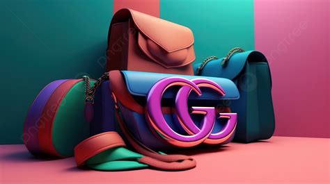 Bag Logo With Colors For Gucci Bags Background, 3d Illustration Product Abstract Vas Gucci ...