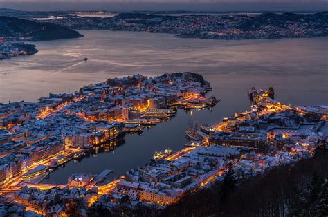 Photo lights Norway Bergen - free pictures on Fonwall