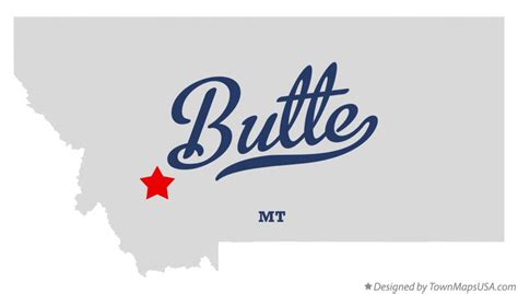 Map of Butte, MT, Montana