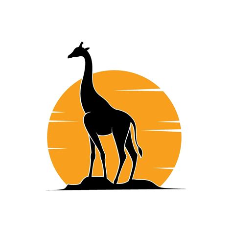 giraffe flat style vector logo 27477563 Vector Art at Vecteezy