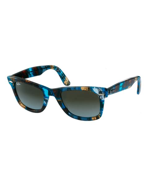 Ray-ban Wayfarer Sunglasses in Blue for Men (multi) | Lyst