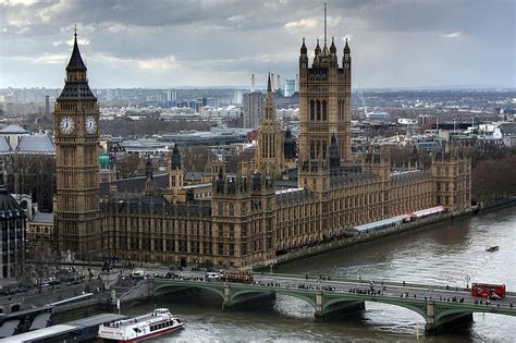 westminster, palace, london, city, london eye view, uk, britain, landmark, architecture, thames ...