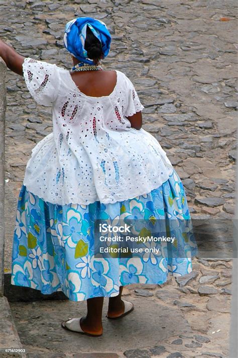 Brazilian Baiana Woman In Traditional Dress Salvador Brazil Stock Photo - Download Image Now ...