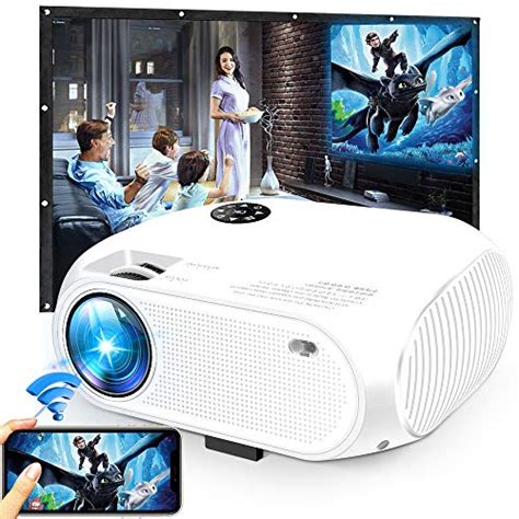 Wireless WiFi Movie Projector, 2020 Upgraded DIWUER Mini Video Projectors 4200 Lux, 1080P ...