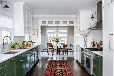 Contemporary Galley Kitchen With Green Cabinets | HGTV's 2019 Designer of the Year Awards | HGTV