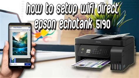 HOW TO SETUP WIFI DIRECT EPSON L5190 + TEST PRINT & SCAN TO SMARTPHONE - YouTube