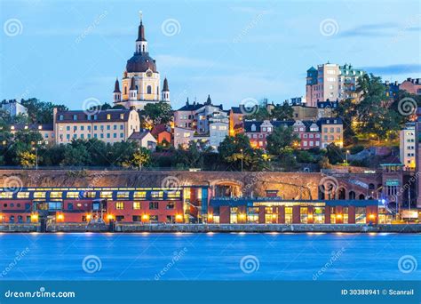 Evening Scenery of Stockholm, Sweden Stock Image - Image of capital ...