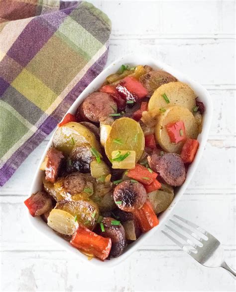 Smothered Potatoes and Sausage - Fox Valley Foodie