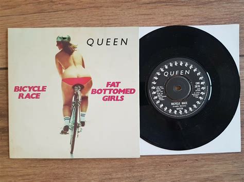 popsike.com - QUEEN - BICYCLE RACE / FAT BOTTOMED GIRLS - 7" SINGLE - RARE UK PIC SLEEVE - Ex ...