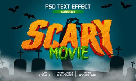 Premium PSD | Scary movie horror text effect