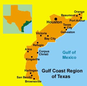 Texas Gulf Coast Region Map | Going Coastal | Gulf coast, Texas roadtrip, Kingsville