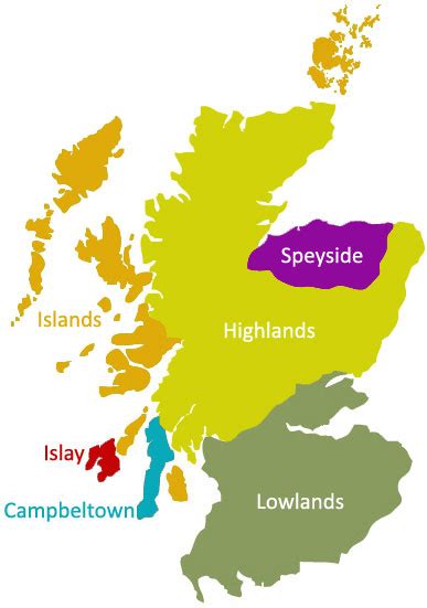 Scotch Map Scotland Regions - Tourist Map Of English