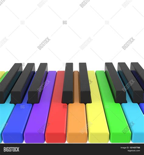 Piano Keyboard Rainbow Image & Photo (Free Trial) | Bigstock