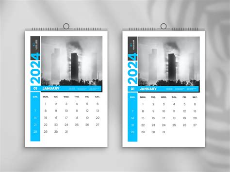 Calendar template design by Tanmoy Topu on Dribbble