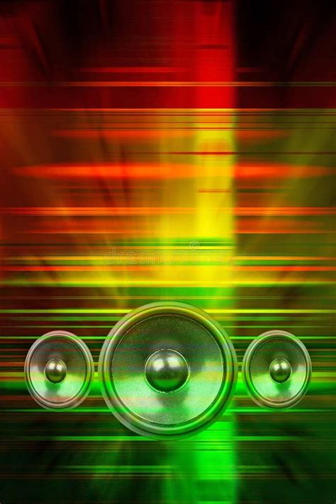 Music Speakers and Party Lights Stock Image - Image of yellow, shine ...