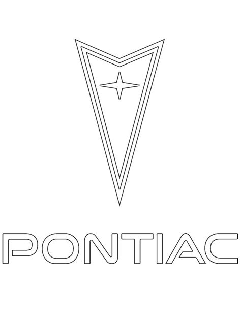 colouring page Pontiac logo | coloringpage.ca