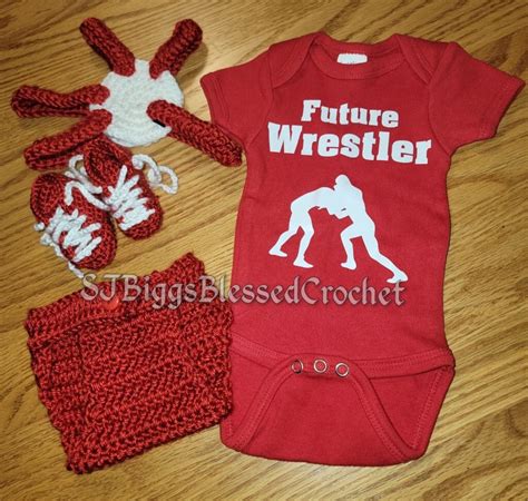 Baby Wrestling Outfit Complete With Headgear,shoes,diaper Cover and a ...