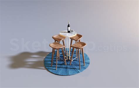 8071. Free Sketchup Coffee Table Model Download