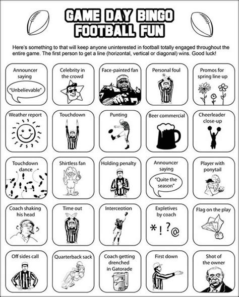 Super Bowl Party Printable Games - Create My Event