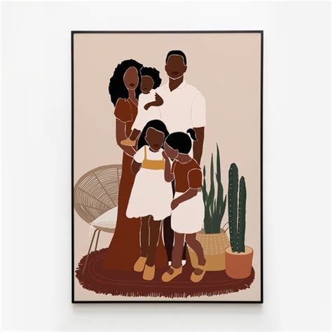 Black Family Wall Art INSTANT DOWNLOAD Husband Wife and Child | Etsy