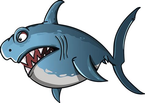 Shark Cartoon Fish - Free vector graphic on Pixabay