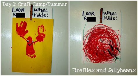 Fireflies and Jellybeans: Craft Camp Day 1 Crafts: Lobster Art and ...