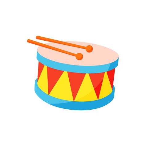 Cute kids musical instrument drum with sticks. Vector illustration 5622478 Vector Art at Vecteezy