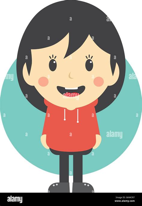 cute girl cartoon character Stock Vector Image & Art - Alamy