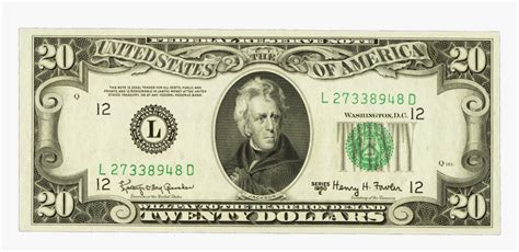 $20 1950e Federal Reserve Note - 20 Dollar Bill Transparent, HD Png ...