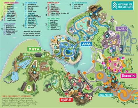 Lost Island Waterpark Map and Brochure (2022 - 2023) | ThemeParkBrochures.net