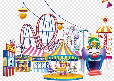 Free download | Fun House carnival illustration, Carousel Amusement park, Happy amusement park ...